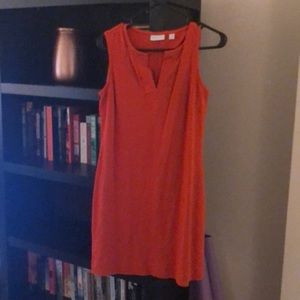 Tangerine sleeveless dress